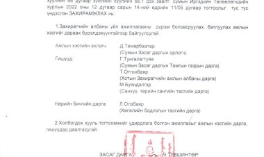 2023.01.11 А/06 ДУГААР ЗАХИРАМЖ