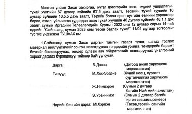 А/02 ДУГААР ТУШААЛ